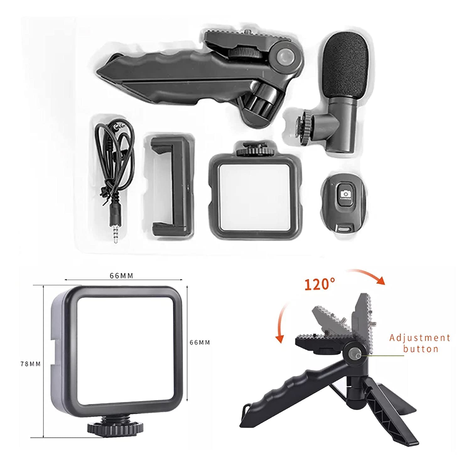 vlogging kit accessories for mobile phone dslr camera video recording with tripod shoot mic 360 led remote selfie light for live streaming short film vlogging kit accessories for mobile phone dslr camera video recording with tripod shoot mic 360 led remote selfie light for live streaming short film