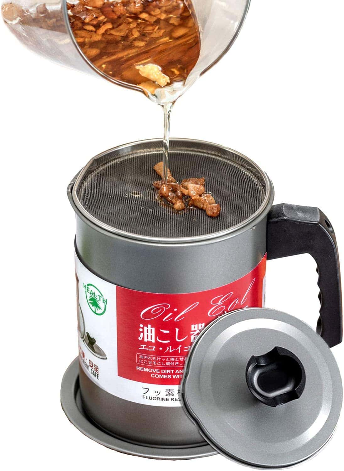 walfos 1.4l stainless steel oil strainer pot 1.4l container jug storage can with filter cooking oil pot for kitchen household tools walfos 1.4l stainless steel oil strainer pot 1.4l container jug storage can with filter cooking oil pot for kitchen household tools