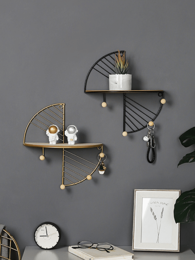 modern simple and creative half circle rectangular wall shelf multi function hook home bedroom wall decoration storage rack modern simple and creative half circle rectangular wall shelf multi function hook home bedroom wall decoration storage rack