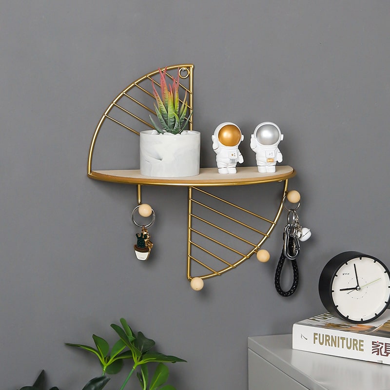 modern simple and creative half circle rectangular wall shelf multi function hook home bedroom wall decoration storage rack modern simple and creative half circle rectangular wall shelf multi function hook home bedroom wall decoration storage rack