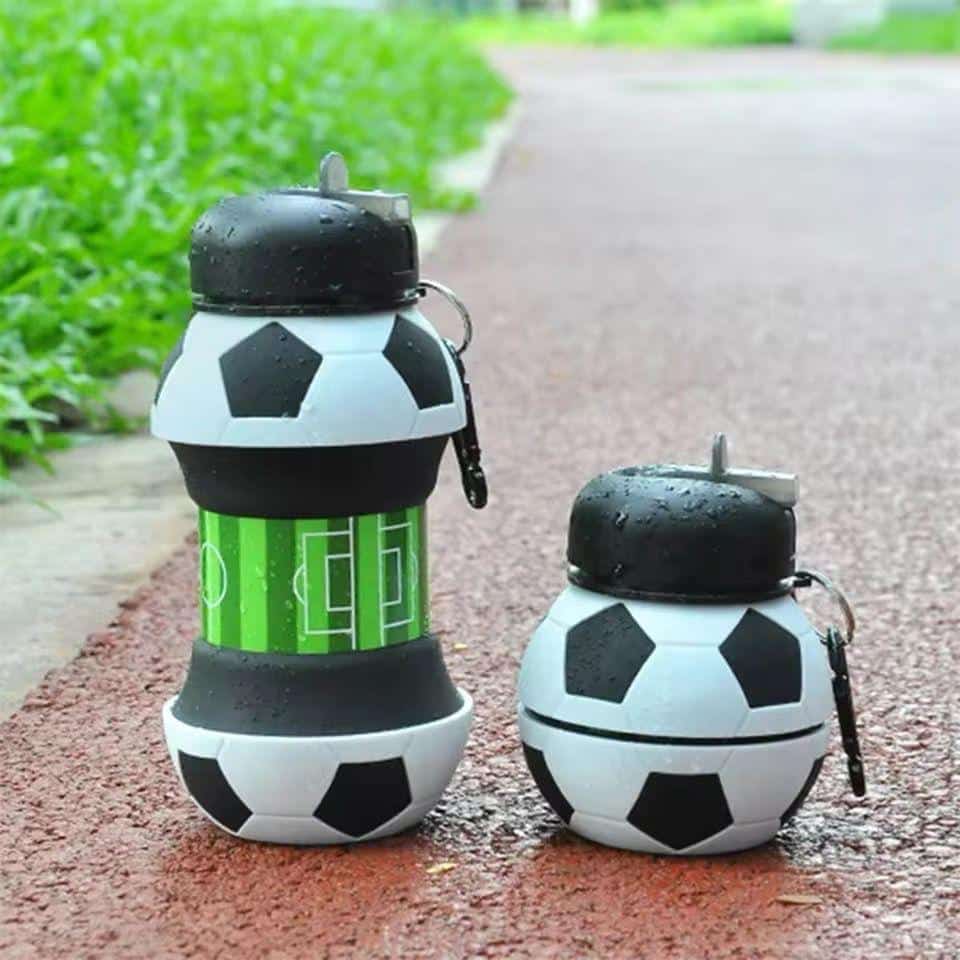 football silicon foldable water bottle football silicon foldable water bottle