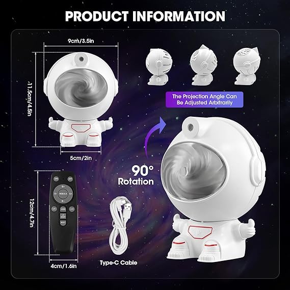 astronaut star projector, kids night light, nebula projector light. galaxy bedroom projector astronaut star projector, kids night light, nebula projector light. galaxy bedroom projector