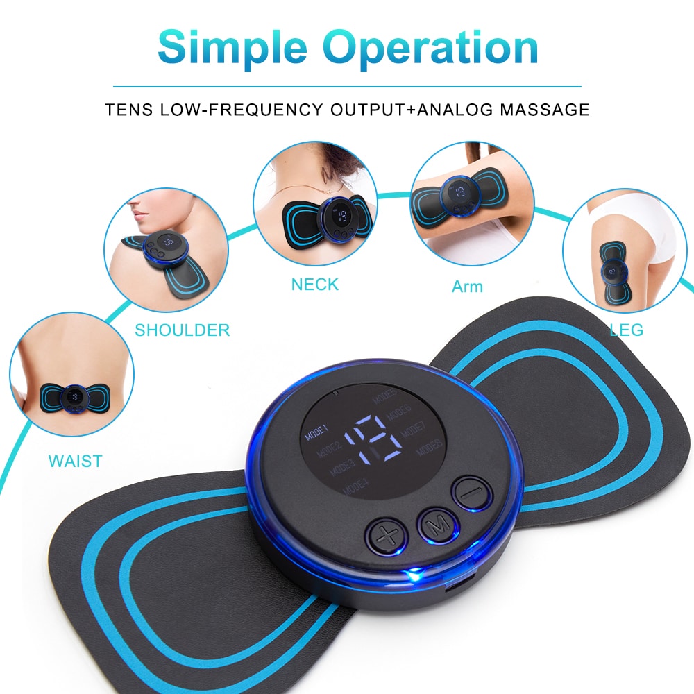 lcd display ems neck massage electric massager cervical neck back patch 8 mode pulse muscle stimulator portable relief pain lcd display ems neck massage electric massager cervical neck back patch 8 mode pulse muscle stimulator portable relief pain