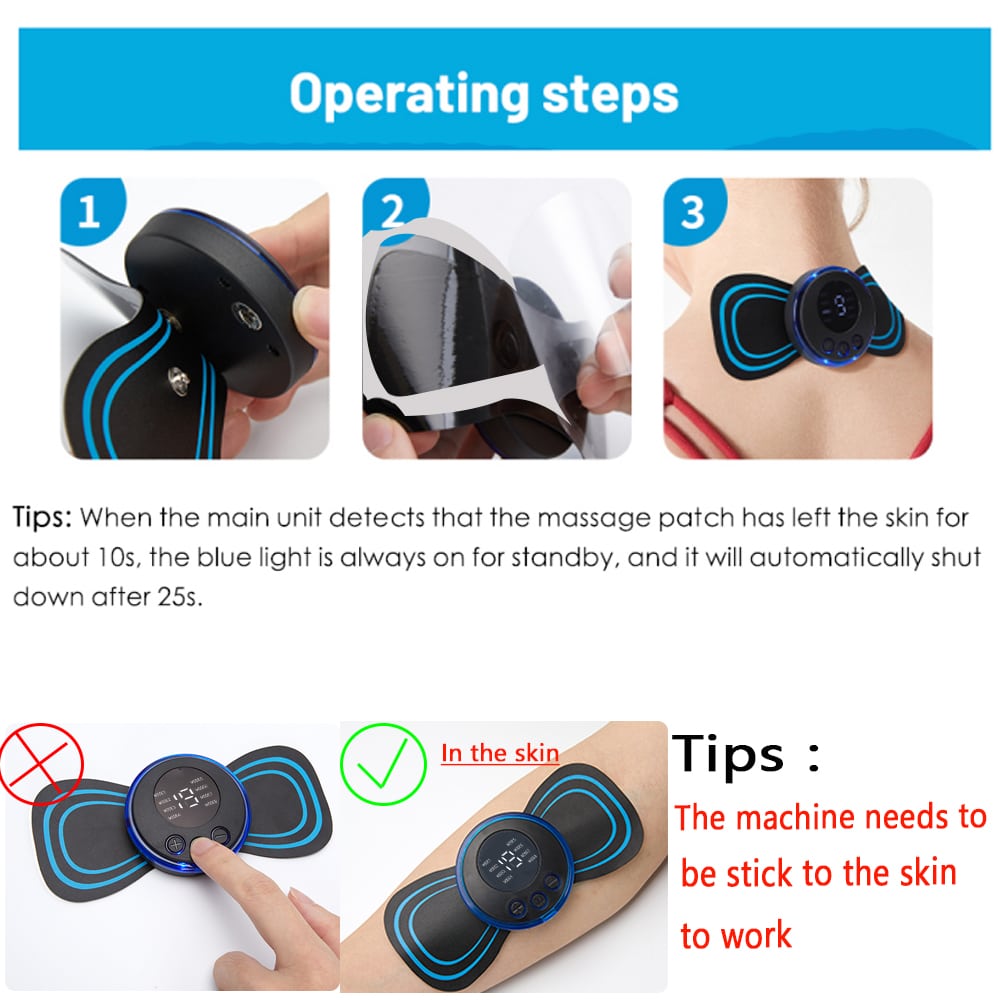 lcd display ems neck massage electric massager cervical neck back patch 8 mode pulse muscle stimulator portable relief pain lcd display ems neck massage electric massager cervical neck back patch 8 mode pulse muscle stimulator portable relief pain